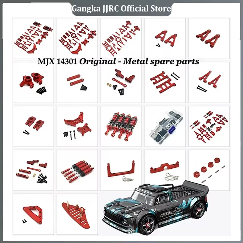 For MJX Hyper Go 1/14 RC 14301 14302 14301 Car Metal Seering Assembly Steering BLOCK Rear Hubs Etc. Upgrades Parts Accessories