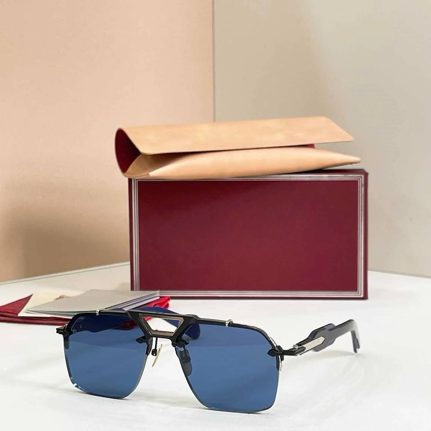 Classic Pilot SILVERTON Sunglasses Retro Fashion Square Titanium Frame UV400 High Quality Unisex Outdoor Camping Travel Shades