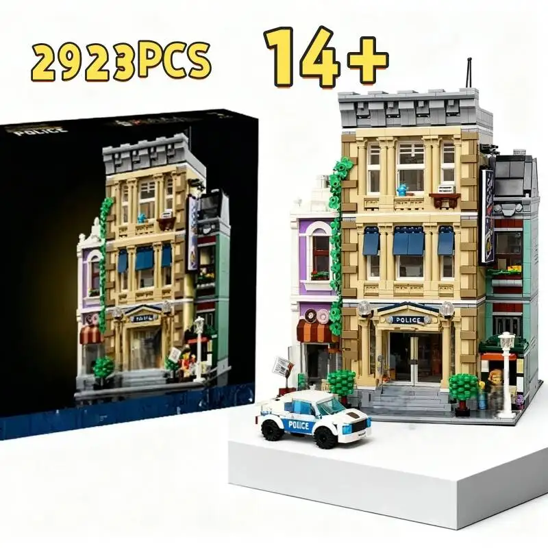 

2026new 2923pcs Creator Expert Street View Series Police Station 10278 Building Block Model Educational Birthday Christmas Gifts