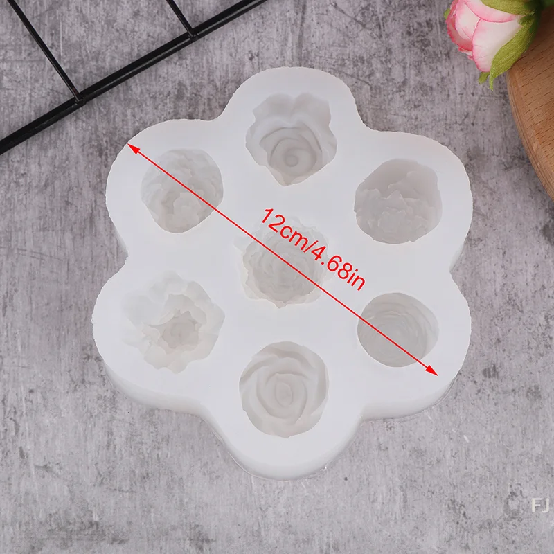 [YU]Flower Silicone Molds 3D Rose Peony Chocolate Cake Baking Mold Handmade Candle Soap Gypsum Resin Handicraft Making Tools