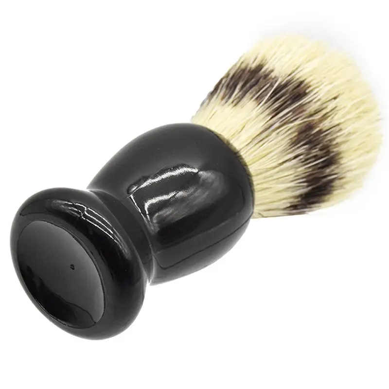 ABBK 2X Soft Boar Bristle Beard Brush & Shaving Stand Holder Set, Men's Mustache Comb Kit, Hairdresser Shaving Tool