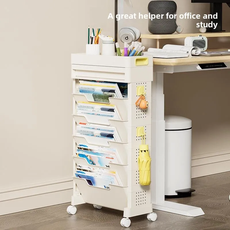 Large Capacity Simple Student Home Book Storage Rack Desk Organizer Pen Notebook Arrangement Shelf Multi-Functional Plastic