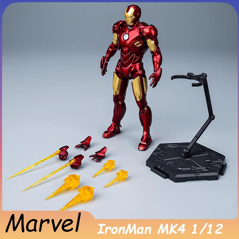 

Оригинальный комплект модели Marvel Iron Man Tony Stark MK4 1/12, 15 см, подвижная детская игрушка, декор для рабочего стола, подарки-сюрпризы на день рождения для мальчика