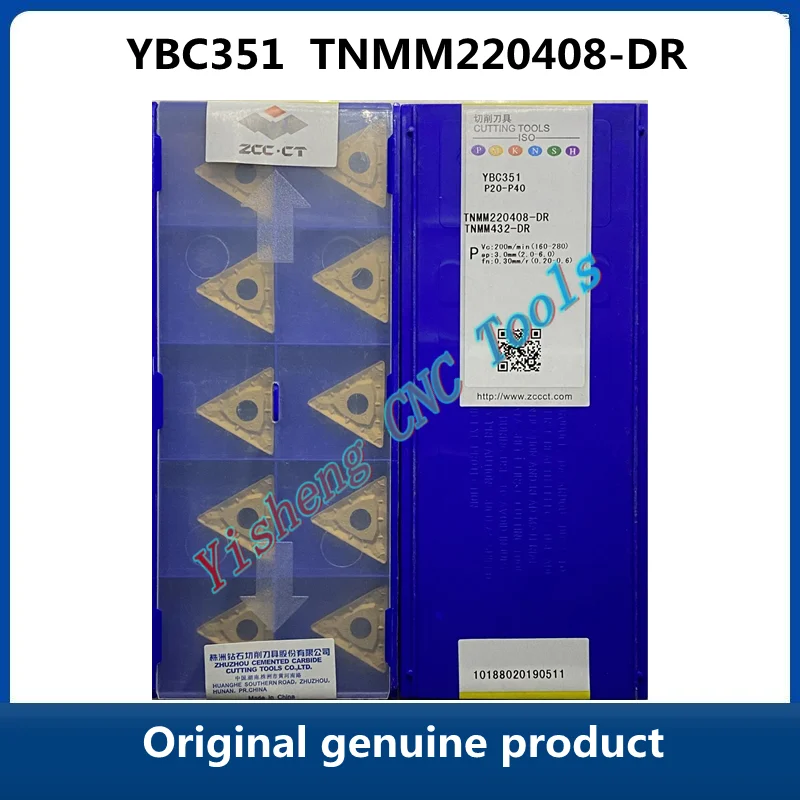 

Free Shipping Original ZCC CT YBC351 YBC252 YBC251 TNMM220408-DR 10pcs Carbide Inserts CNC Turning Tool Lathe Cutter Tools