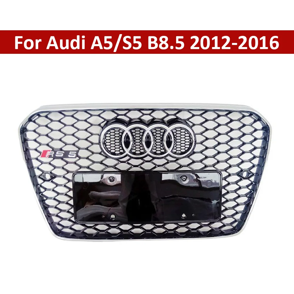 

Car Front Sport Hex Mesh Grille for Audi A5/S5 B8.5 2012 - 2016 Honeycomb Hood Grill for RS5 Grill for Quattro Style