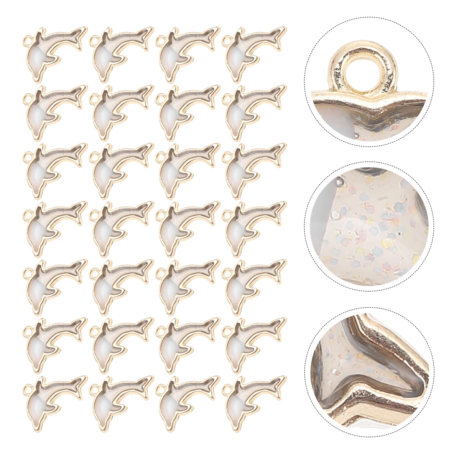 

40 Pcs Alloy Pendant Bracelet Charms for Jewelry Making Dolphin Necklace Women Decorations Man