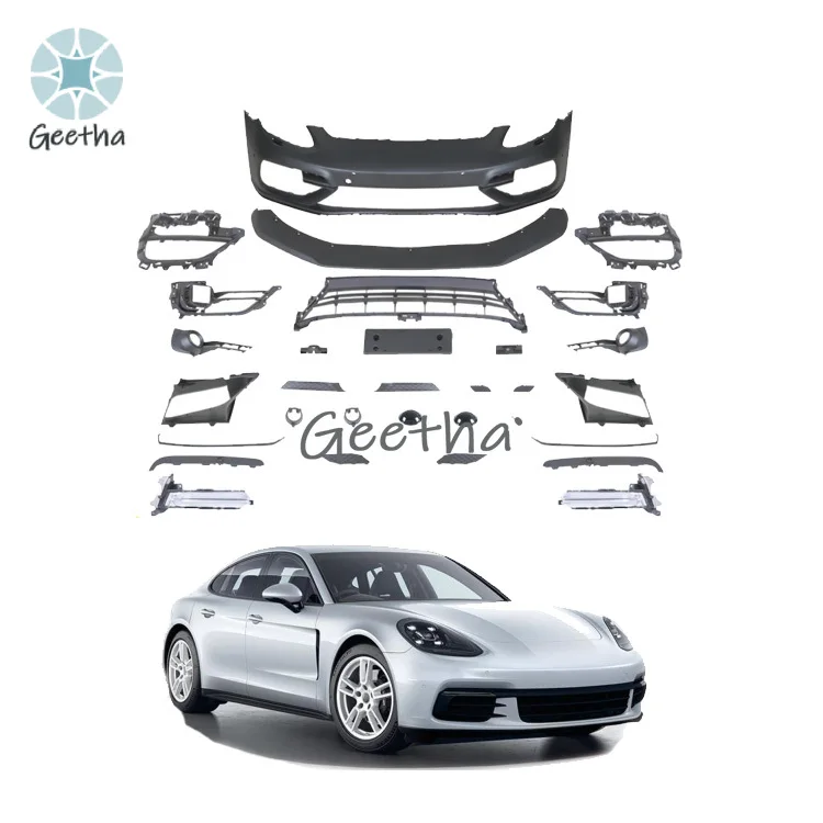 

For High Quality Panamera 971.1 2017-2020 Upgrade To Turbo Style Include Front Bumper with Grille Body Kit for Porsche 971