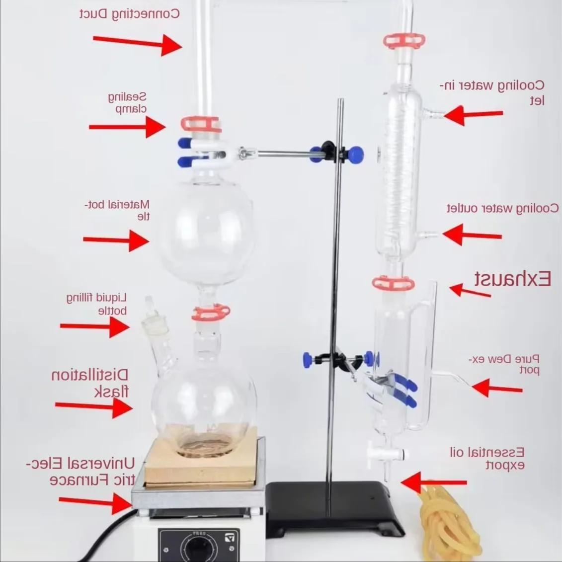 Простой экстракционный аппарат для продуктов дистилляционного оборудования на 500/1000/2000 мл.