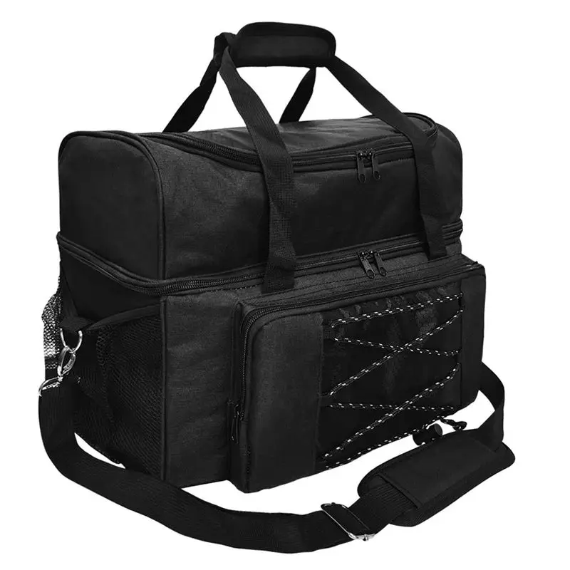 RTENTE-Bowling Ball Bag Bowling Tote Bag Bowlingball Holder With Padded Compartments Extra Space For 1 Single Pair Of Bowling