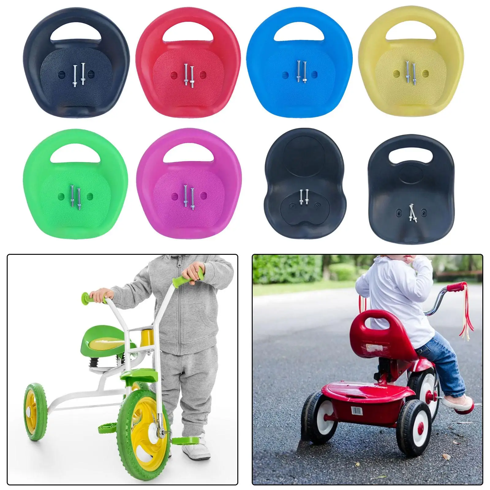 Kids Tricycle Seat Sturdy Thickened for Racing Balancing Vehicle DIY Durable for Drift Trike Go Kart Car Seat for Toddler Bikes