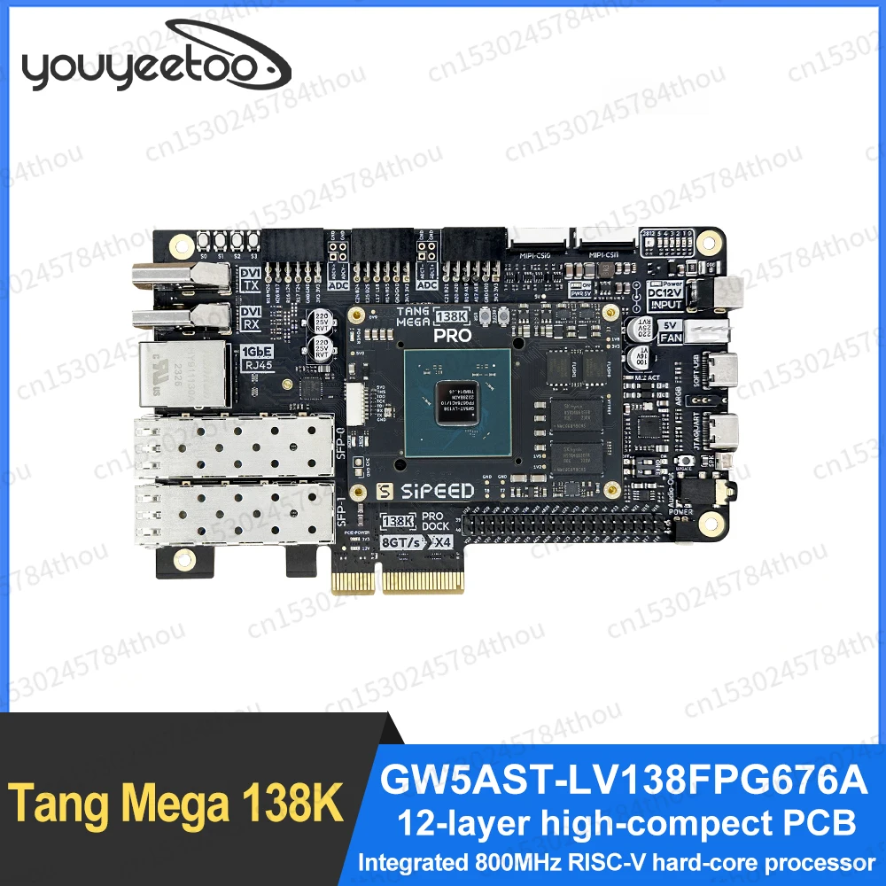 Sipeed Tang Mega 138K Pro Dock GOWIN GW5AST RISCV FPGA Development Board 3 LANE MIPI CSI Large capacity LUT 1GB DDR3