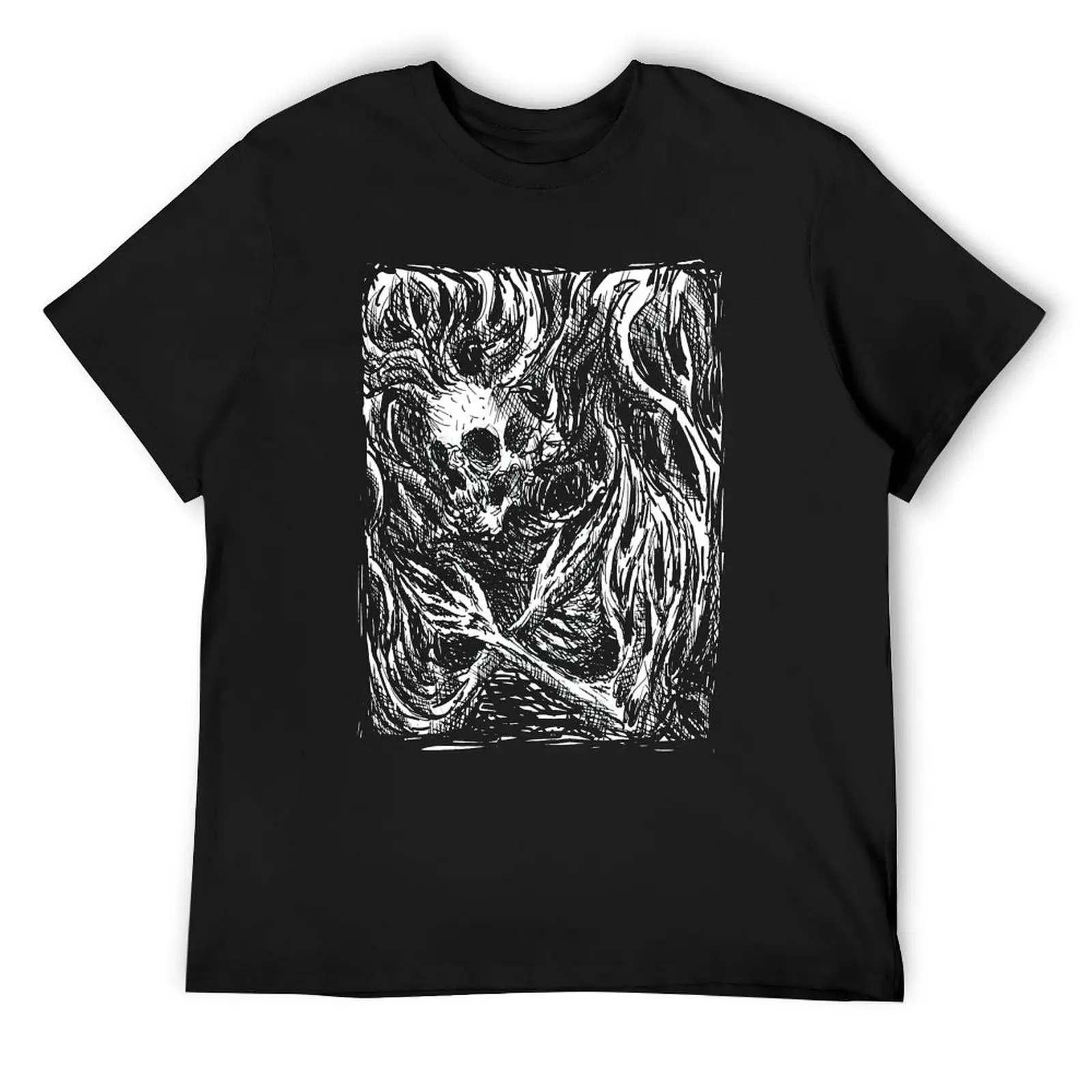 

Футболка Black Fog Comfort In The Dark Gothic Skull от KRAFTD, летний топ, забавные костюмы, блузка, мужские футболки с рисунком, большие и высокие