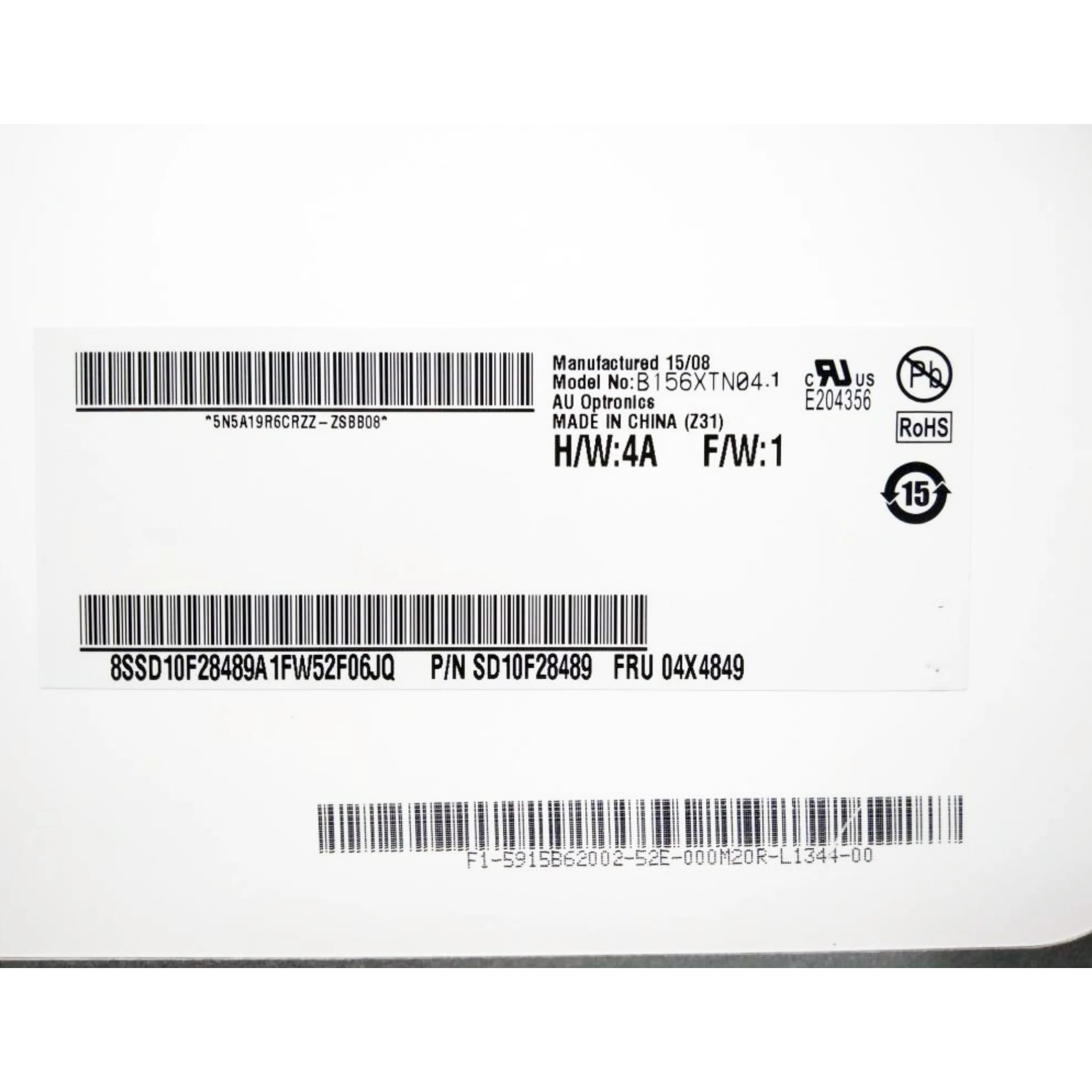 

B156XTN04.1 подходит для N156BGE-EA1 B156XTN03.1 N156BGE-EA2 B156XTN04.0 NT156WHM-N12 Тонкий светодиодный 30-контактный экран 15,6 eDP