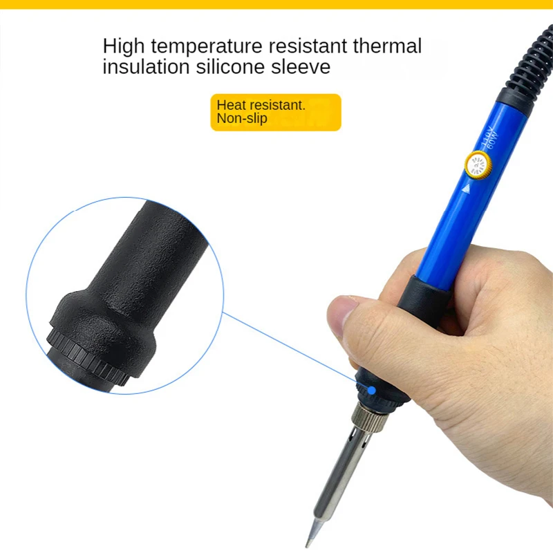 New Adjustable Temperature Electric Soldering Iron 220V 60W Welding Solder Rework Station Heat Pencil Tips Repair Tool