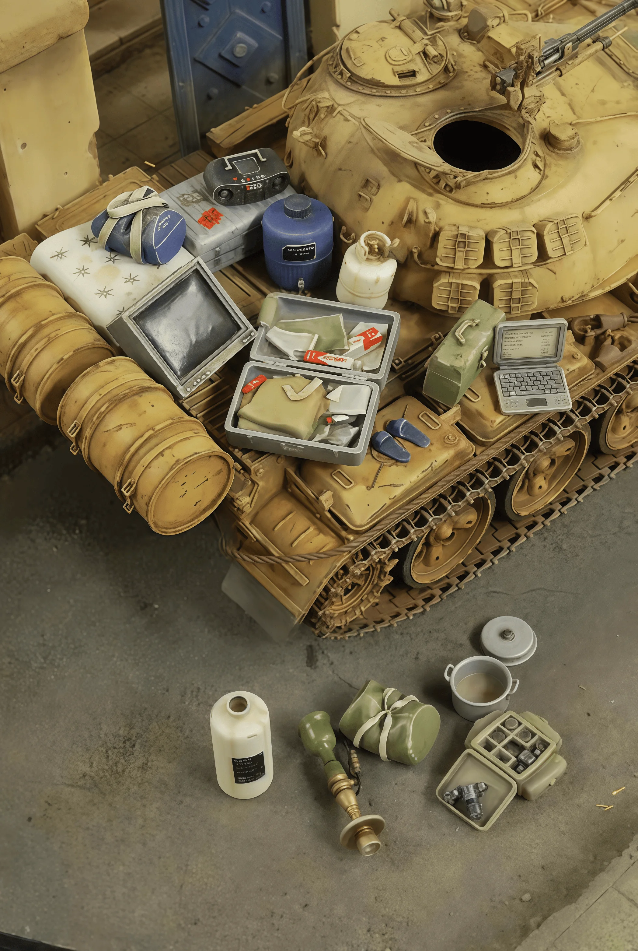 Kit d'assemblage de modèle en résine moulée 1/35, GK, modèle de scène en résine, non peint