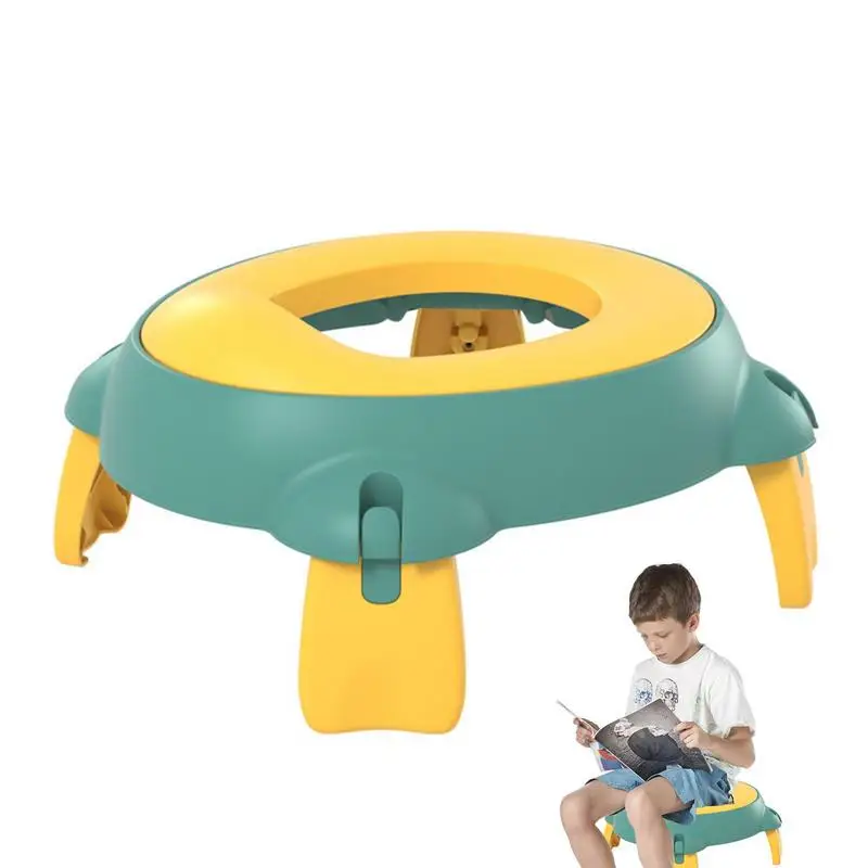 

Kids Potty Chair Toddler Toilet Seat With Splashproof And Poop Bag Space Design Anti-rollover Foldable And Non-Slip Potty