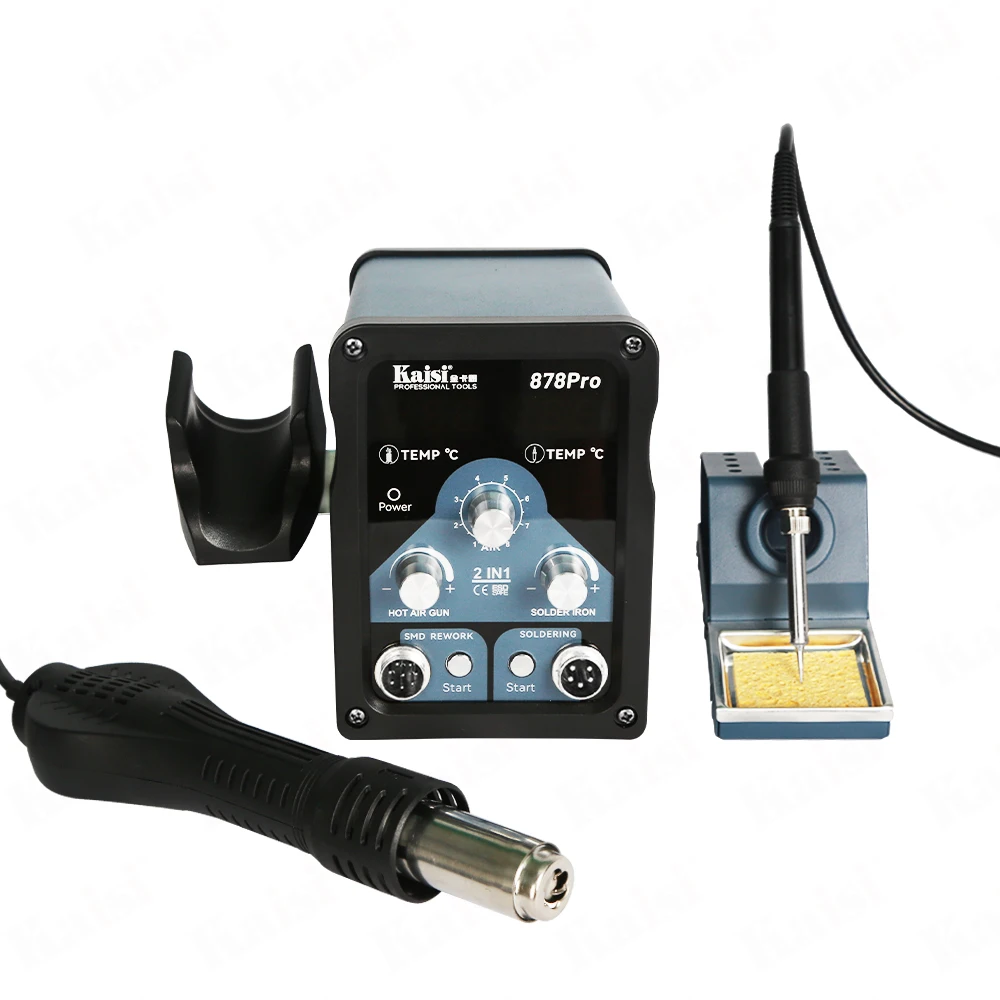 Kaisi 878pro 2in1 Soldering Station And Air Gun Desoldering For Mobile Phone Motherboard Repair Tool