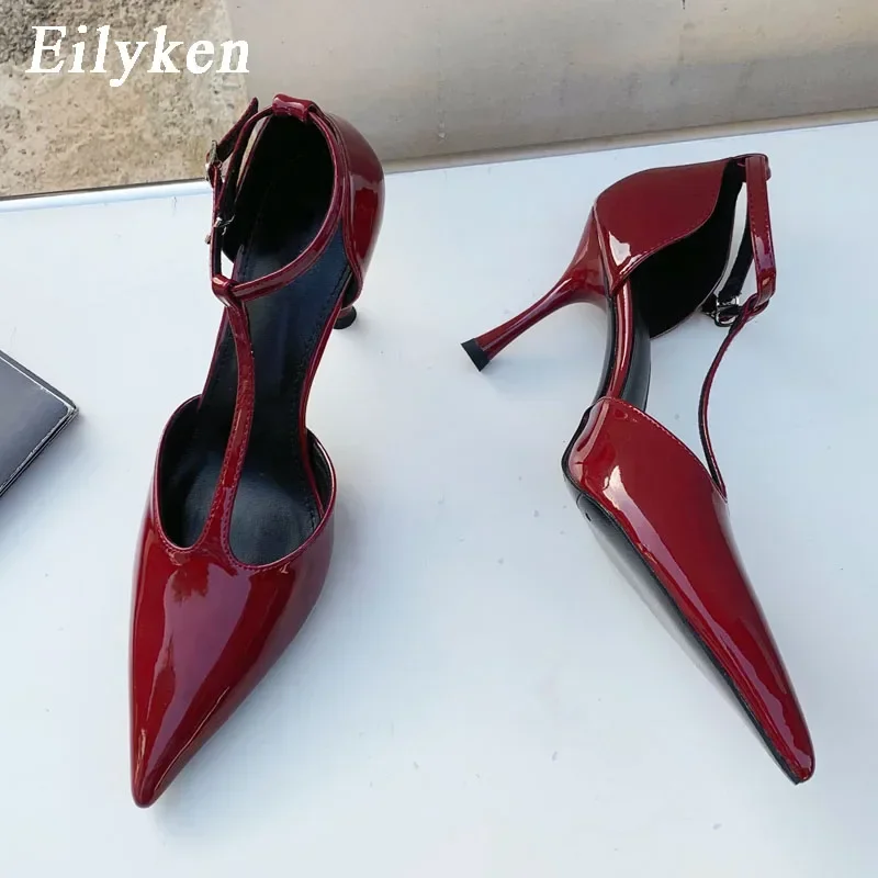 

Eilyken Spring Buckle Strap Pumps Women Pointed Toe Hollow Out Elegant Wedding Prom Sandals Shoes Zapatilla De Muje