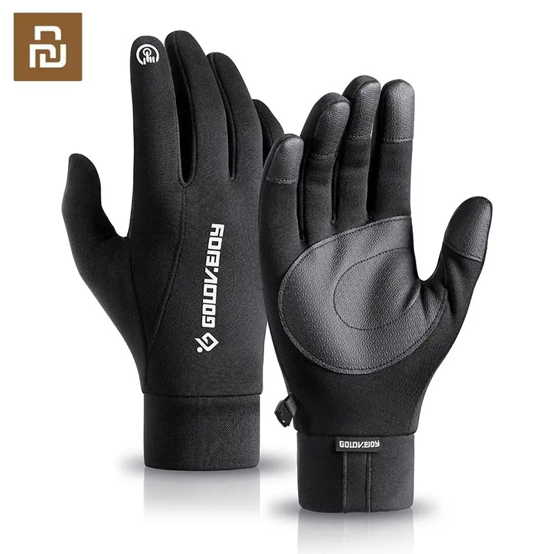 Xiaomi zimowe rękawiczki jeździeckie męskie ciepłe odkryte rękawiczki sportowe wiatroszczelne wodoodporne Plus aksamitne rękawiczki rowerowe dotykowe rękawice do ekranu