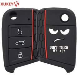 3 Buttons Silicone Remote Flip Key Case Cover For VW Polo Golf 7 Tiguan Jetta GTI Fob Sleeve 2015 2016 2017 2018 2019 2020