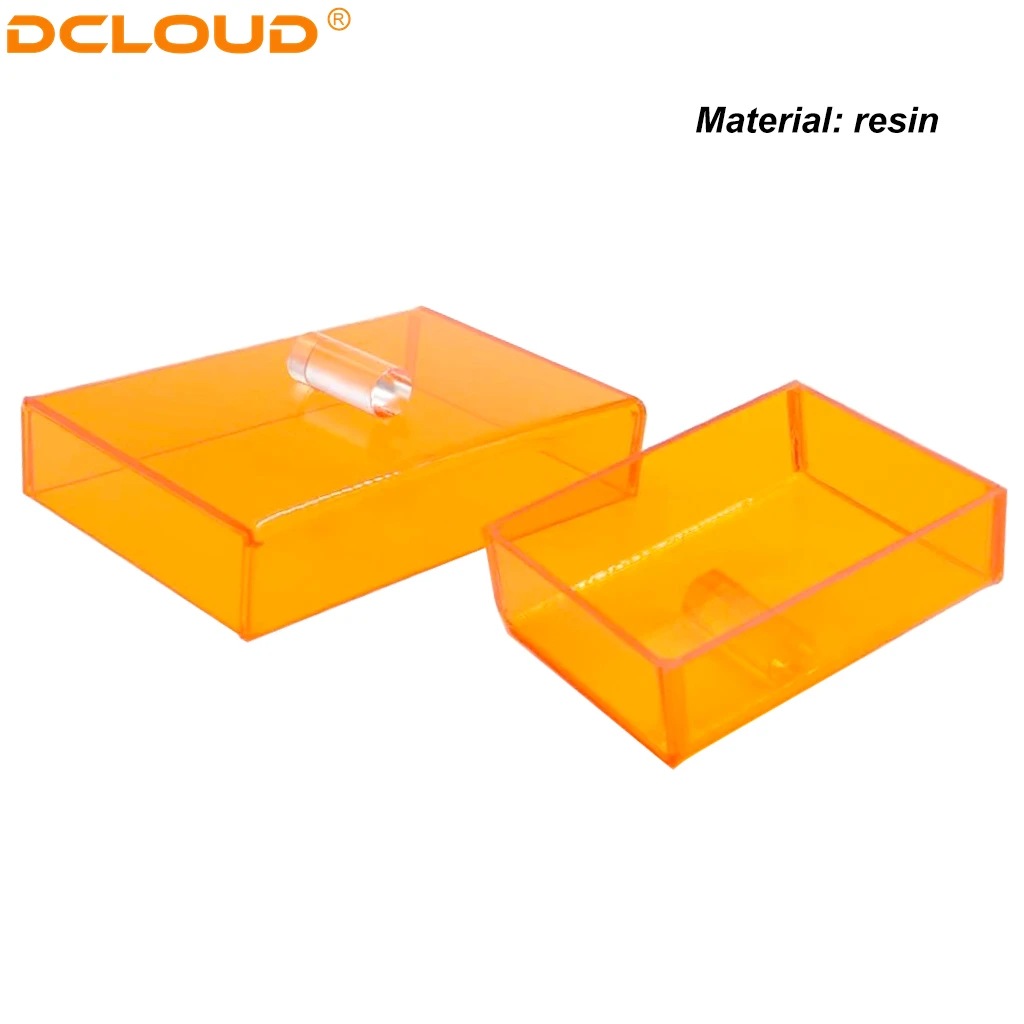 1Pc Caja de sombreado de resina dental S / L Caja de almacenamiento de material oral a prueba de luz de plástico Cubierta protectora estética Accesorios para dentistas