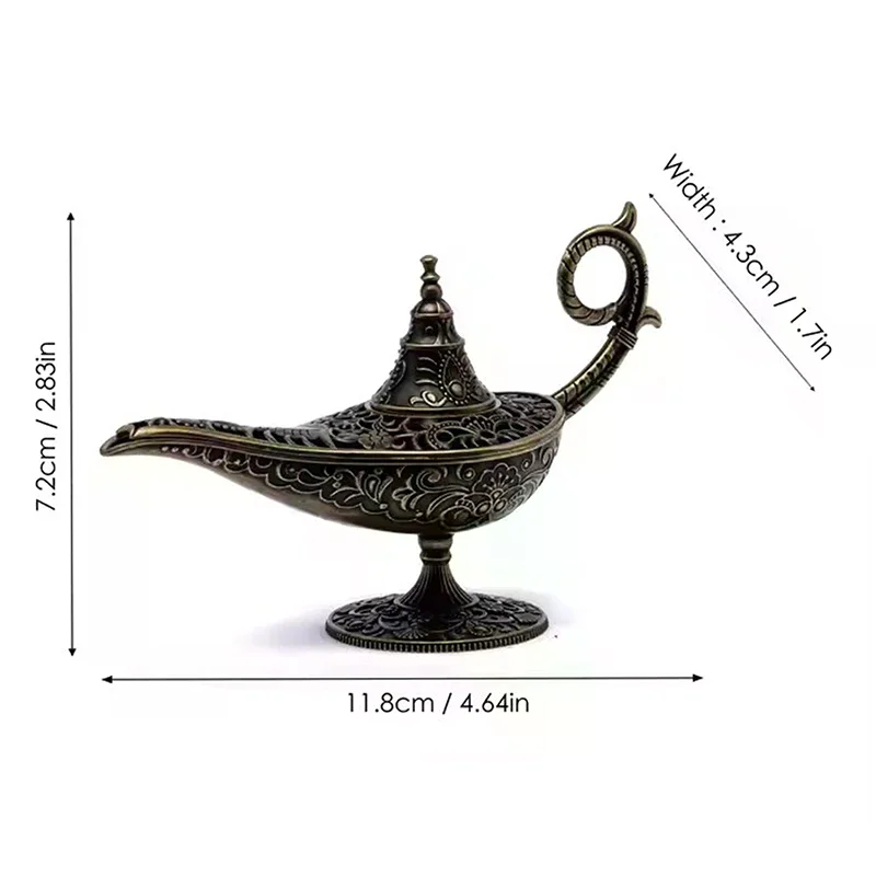 HOT! Antique Style Lamp Metal Incense Burner Scented & Unscented Candle Holder Home Decor Gift Arabic Incense Burner