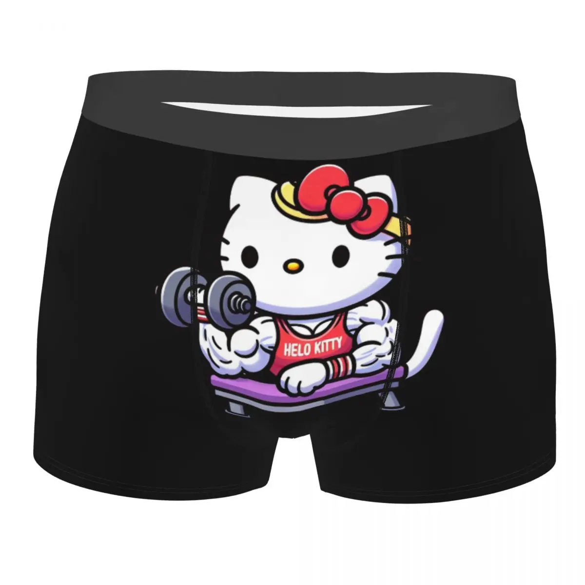 Hallo Kitty Training Muskel niedlich lustige Boxer Gag Mann Humor Unterwäsche Cartoon Quilt Unterhose bequeme Boxershorts Merch