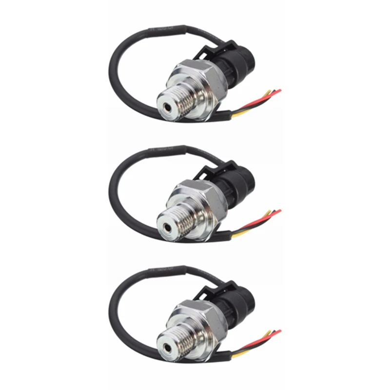 3X Pressure Transducer Sensor 5V 0-1.2Mpa Oil Fuel For Gas Water Air