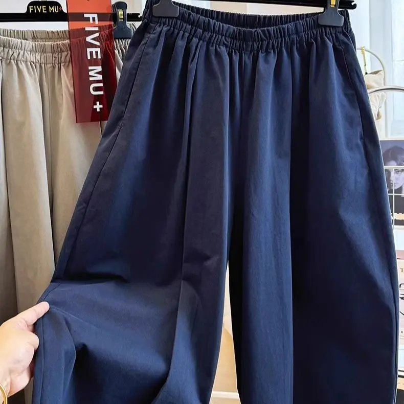 

Мужские повседневные брюки больших размеров на осень-зиму, широкие прямые брюки-фонари, свободные, в стиле Hong Kong, модные, 300 пу