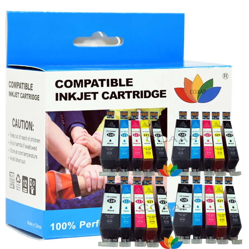 Compatible Ink Cartridge for CANON PGI 520 CLI 521 for PIXMA MP560 MP620 MP540 MP550 MP630 MX870 Printer PGI520 CLI521