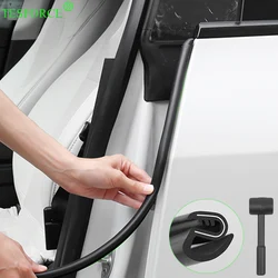 For Tesla Model 3 Y 2021-2025 Door Seal Strip Kit Soundproof Rubber Weatherstrip Dashboard B Pillar Sealing Set Noise Reduction