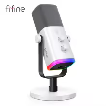 Fifine microfone dinâmico usb/xlr com controle rgb/jack de fone de ouvido/mudo, microfone para gravação de jogos de pc streaming AmpliGame-AM8 - AliExpress 44