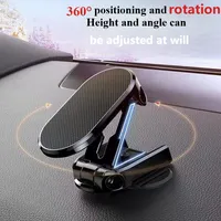 Round Folding Magnetic Car Holder 360 Degree Rotatable Mobile Phone Bracket Mount Strong Magnet Support For iPhone Samsung Stand