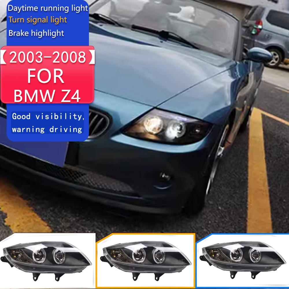Car Styling for BMW Z4 Headlights 2003-2008 E85 LED Headlight DRL Hid Head Lamp Angel Eye Bi Xenon Beam Accessories