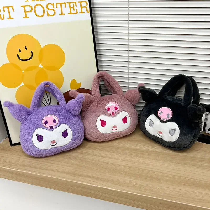 kuromi Sanrio anime kreskówka śliczna pluszowa torba na ramię kreatywna kawaii podmiejska torba pod pachami przenośna torba na ramię o dużej