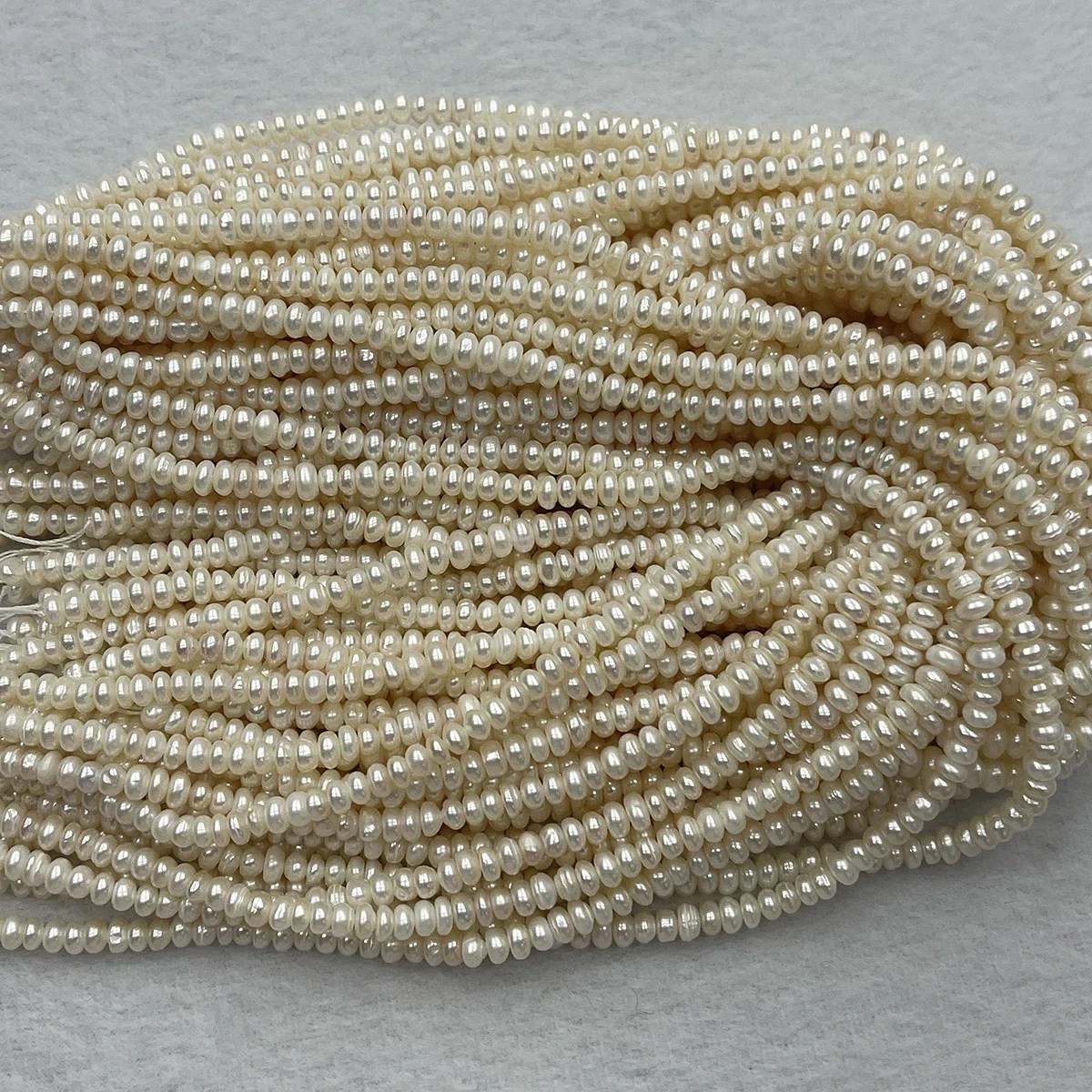 AA 4–5mm Natural Pearls Flat Beads 36cm Bread-shaped Strand Beads for Jewelry Making DIY Necklaces Bracelets and Accessories