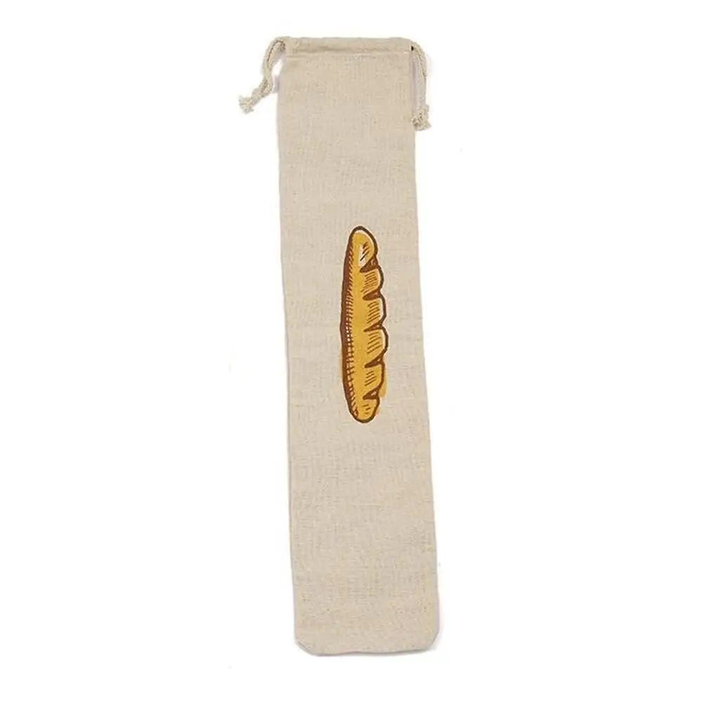 Linen Bread Bag Reusable Cotton Drawstring Storage Bread Loaf Drawstring Homemade Linen Bags Fresh Storage Bag Bread H4K0