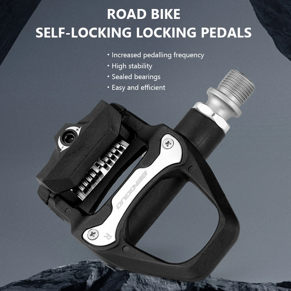 1 زوج مختومة تحمل الدواسات قفل الذاتي مكافحة زلة سبائك الألومنيوم الدواسات مقاوم للماء منصة واسعة الدواسات الطريق الجبلية الدراجات أجزاء #3