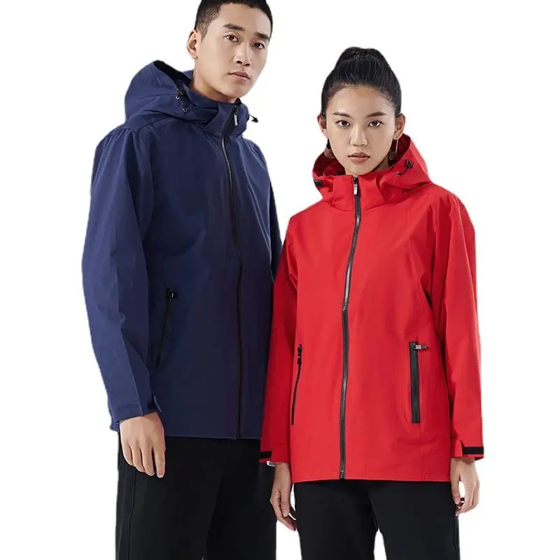 Men Women Travel Windbreaker Camping Hiking Jacket Outdoor Hooded Loose Sports Coat Water Resistant Climbing Cycing Overcoat