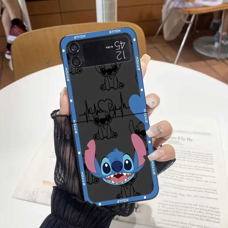 Disney Stitch Cartoon Art phone case for Samsung Galaxy Z Flip 6 5 zflip4 zFlip zFlip3 zflip6 funda celulare protective cases