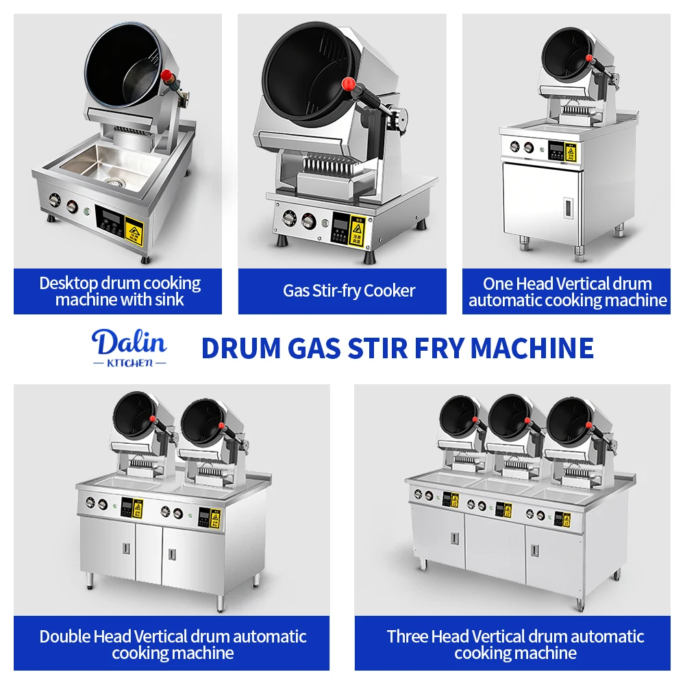 Factory Hot Selling High Quality Automatic Cooking Machine Robot Wok Stir Fry Commercial Kitchen Equipment 304 with Sink