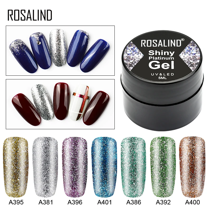 ROSALIND ネイルジェル 5ml 缶入りプラスチックネイル硬化剤速乾性マニキュアプライマー UV 照射ランプ DIY ネイル用品。