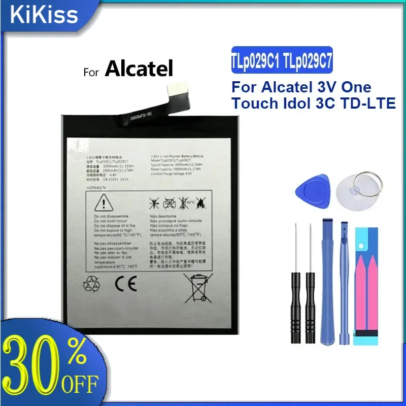 Battery 3000mAh TLp029C1 TLp029C7 For Alcatel 3V One Touch Idol 3C TD-LTE OT5026D OT-5026J OT-5606 Fierce A30 Plus