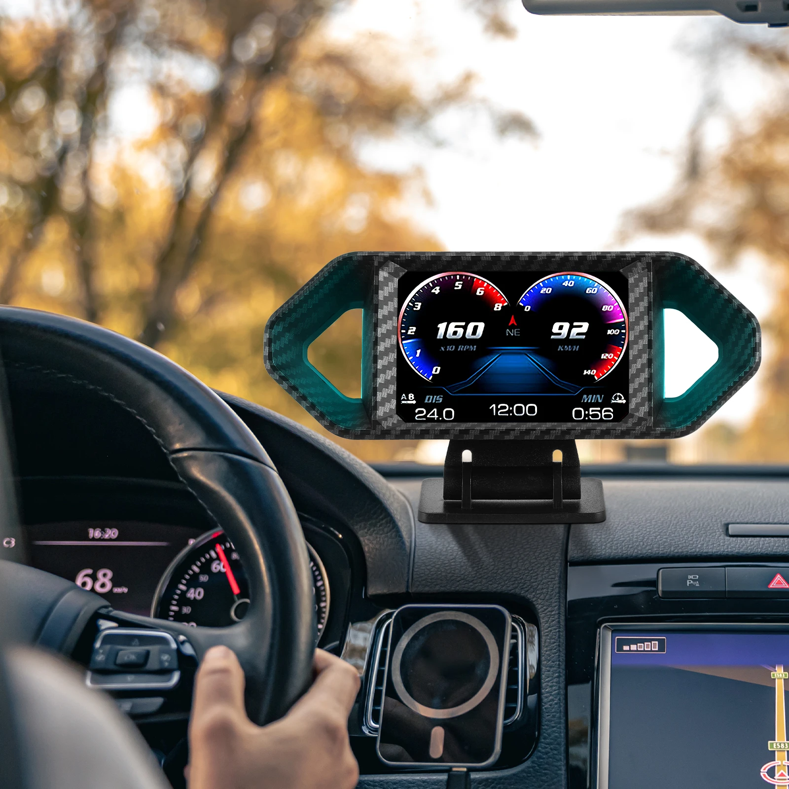 

Smart Car Meter Hud Display Digital Vehicle Speedometer Led Multifunctional Gauge Inclinometer City Long Distance Driving