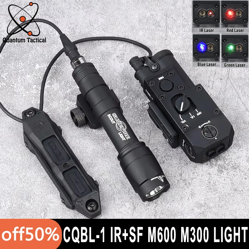 WADSN Airsoft Metal CQBL1 Red Green Blue Dot laser pointer Indicator IR Aiming Sight Surefir M600 M300 Hunting Weapon Flashlight