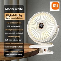 Xiaomi 8000mAh Clip-on Fan 5 Speed Quiet Rechargeable Desktop Portable Air Circulator Wireless Fan With LED Light For Camping