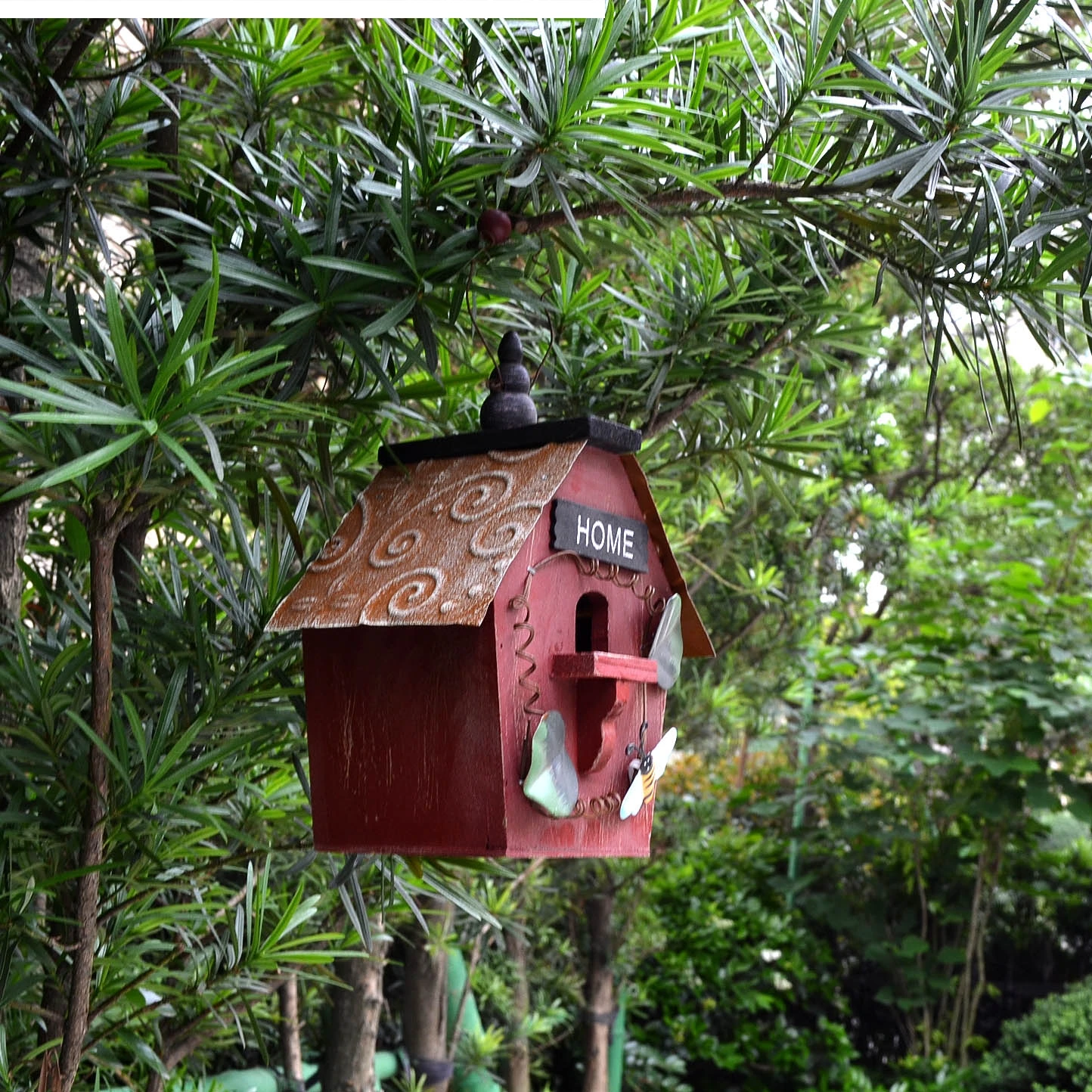 27.5*15.5*11.5cm Wood preservative outdoor birds nest bird decoration house wooden cage toy