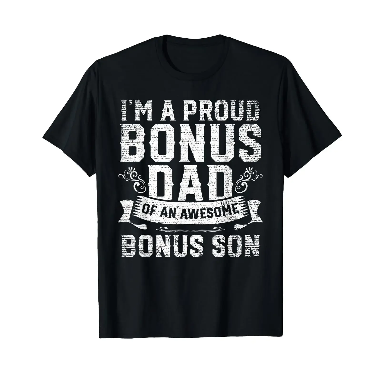 I'm A Proud Bonus Dad Of An Awesome Son T Shirt vintage Washed homme Versatile streetwear graphic Unisex fashion