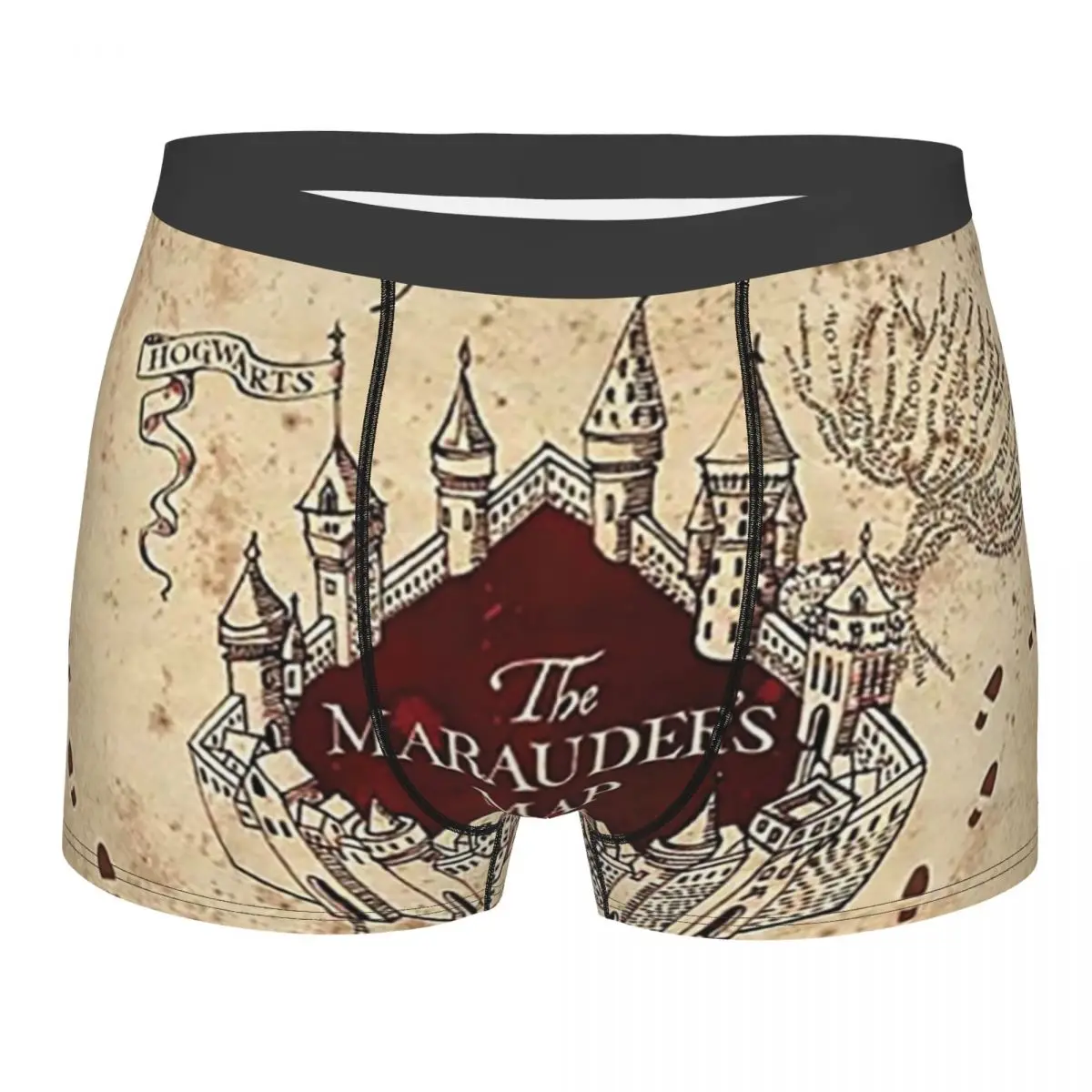 

Мужское нижнее белье Cool Magic Marauders Map, трусы-боксеры, мужские дышащие шорты, трусы