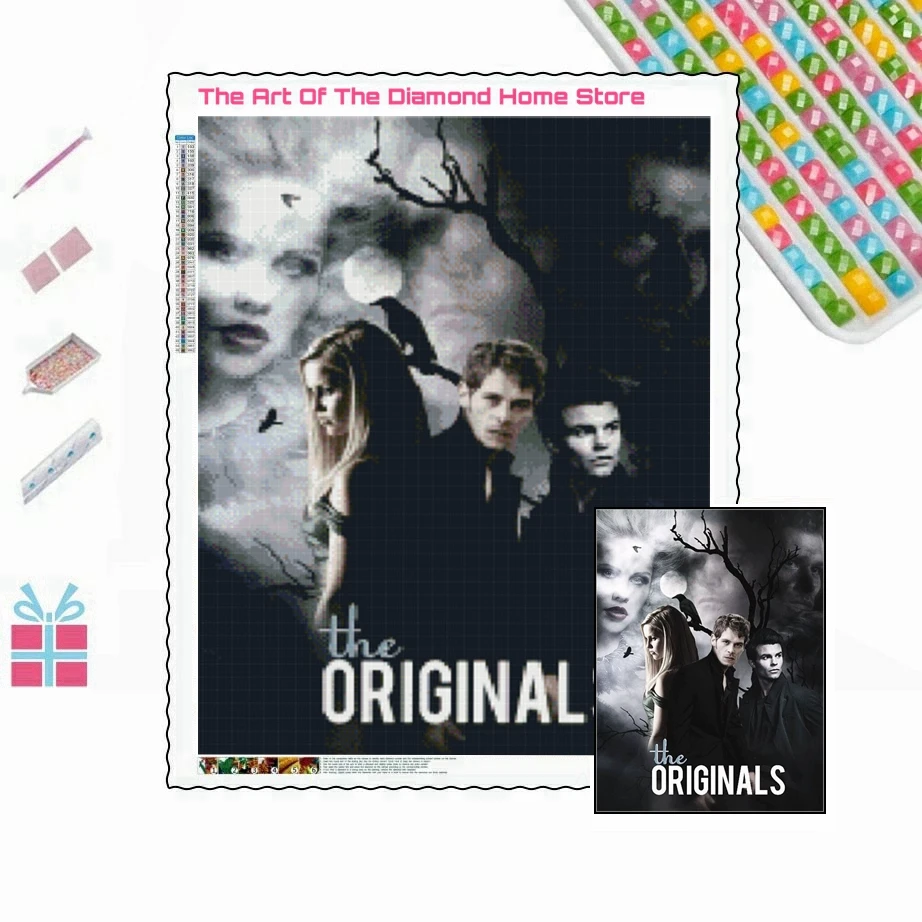 Dark Vampire Tv Show The Originals 5D AB Diamond Painting Art Klaus Mikaelson Mosaic Photo Cross Stitch Handwork Gift Home Decor